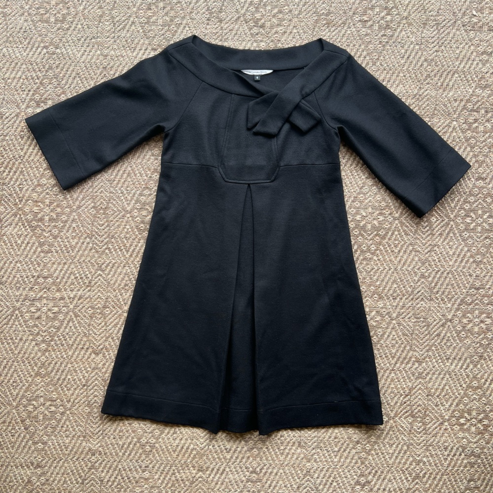 Diane Von Furstenberg Elegant Black Long Sleeve Dress